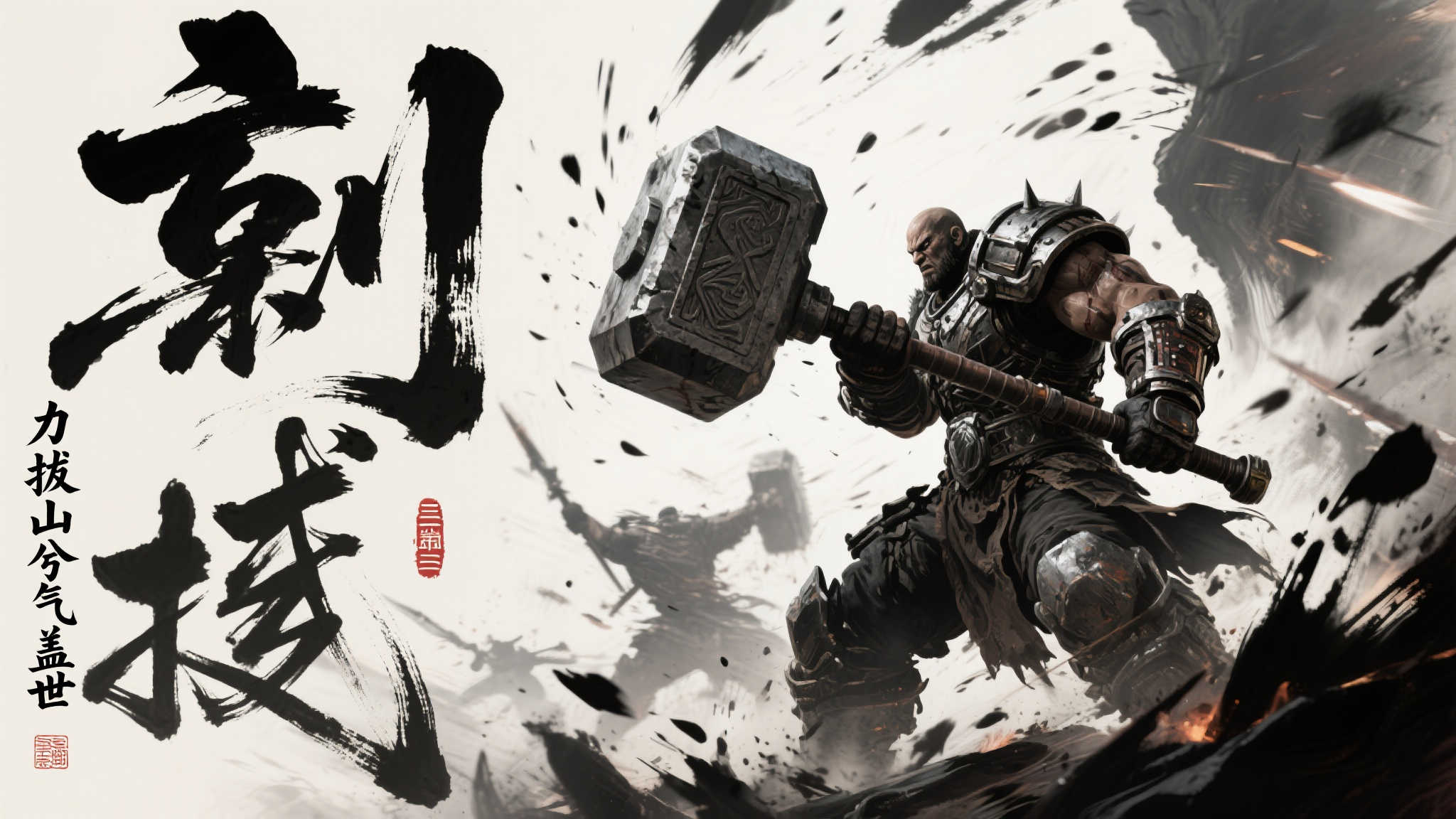 《毁灭战士:黑暗时代》国风绘卷!墨韵战锤横扫千军 二 墨染铁锤背后的文化象征
在传统中国