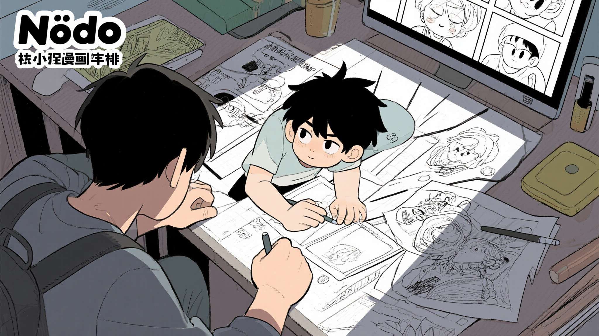 与大厂商业漫画不同，Nodo属于典型的独立漫画作者——没有版权保护团队，没有法务